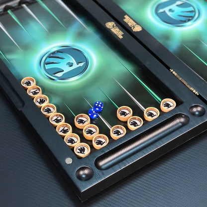 Customizable Wood&Glass Backgammon Set – Your Exclusive Board & Chips with Free Shipping