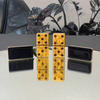 Dominoes Set Handmade Epoxy resin 50*25*10mm  in box. Gift-ready and Customized