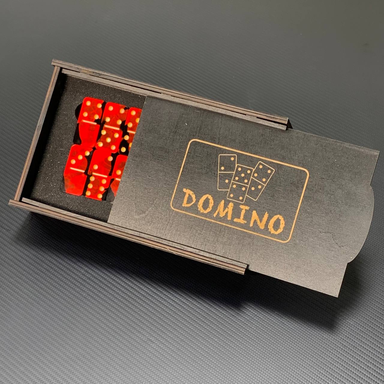 Dominoes Set Handmade Epoxy resin 49*24*10mm in box. Gift-ready and Customized