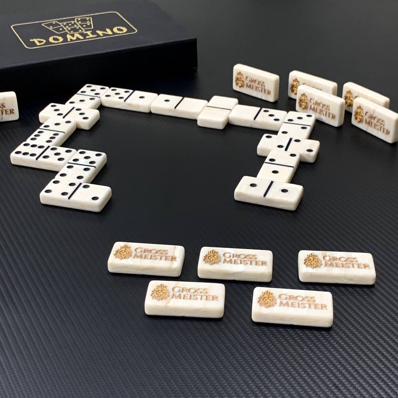 Acrylic Stone Dominoes Set, 50*25mm, Elegant Gift-ready and Personalized with Free Worldwide Delivery