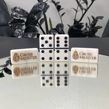 Acrylic Stone Dominoes Set, 50*25mm, Elegant Gift-ready and Personalized with Free Worldwide Delivery