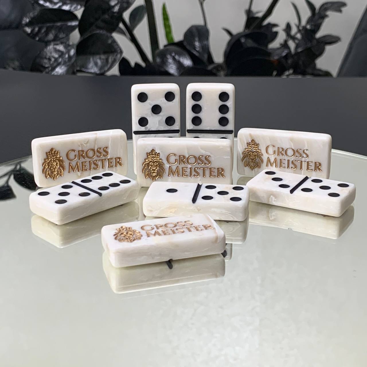 Acrylic Stone Dominoes Set, 50*25mm, Elegant Gift-ready and Personalized with Free Worldwide Delivery