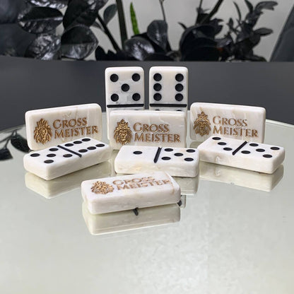 Acrylic Stone Dominoes Set, 50*25mm, Elegant Gift-ready and Personalized with Free Worldwide Delivery