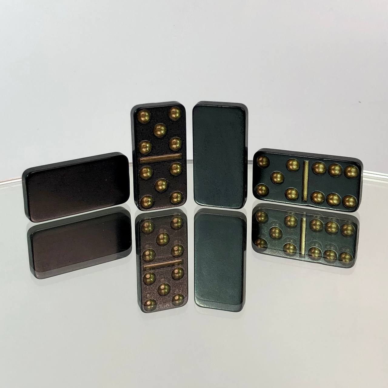 Small Black Dominoes set, 40*20mm. Family game set. Gift-ready for years to come.