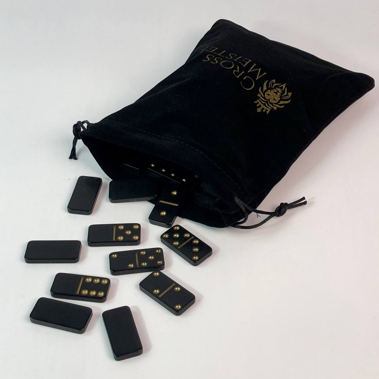 Small Black Dominoes set, 40*20mm. Family game set. Gift-ready for years to come.