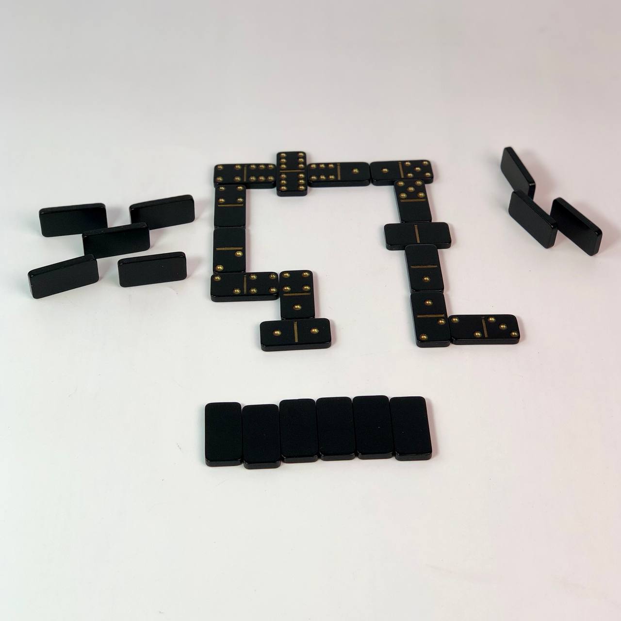 Small Black Dominoes set, 40*20mm. Family game set. Gift-ready for years to come.