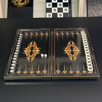 Backgammon-Set aus Holz, 50×23 cm, schönes klassisches Design, als Geschenk geeignet