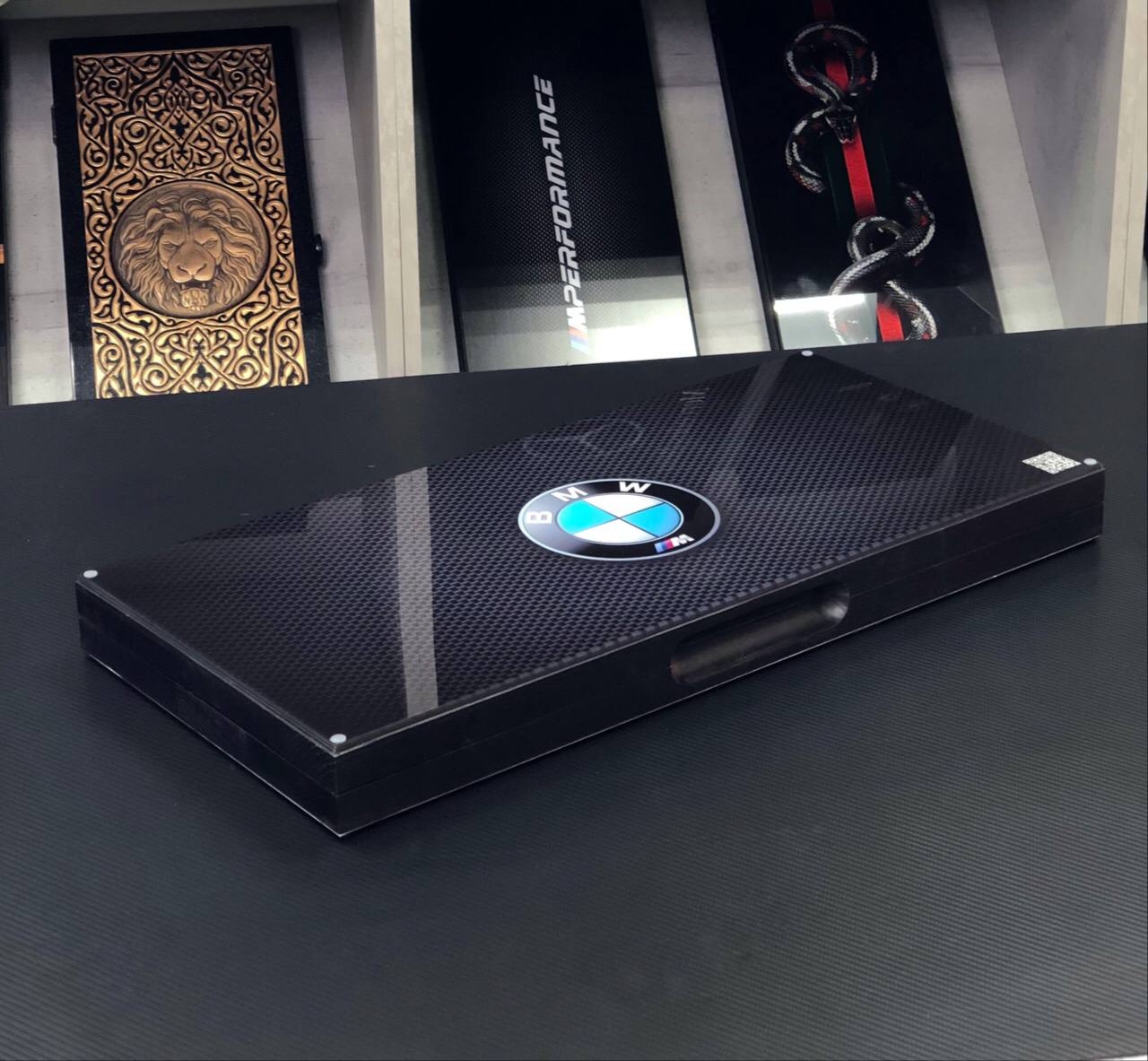 Luxury Glass&Wood Backgammon Set with Car brand Batle, Customized and Gift-ready