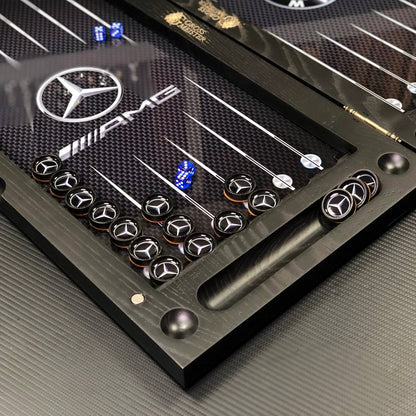 Luxury Glass&Wood Backgammon Set with Car brand Batle, Customized and Gift-ready