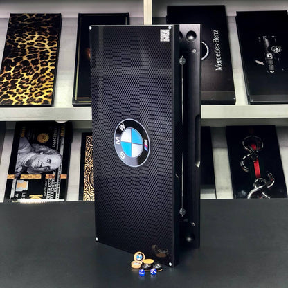 Luxury Glass&Wood Backgammon Set with Car brand Batle, Customized and Gift-ready