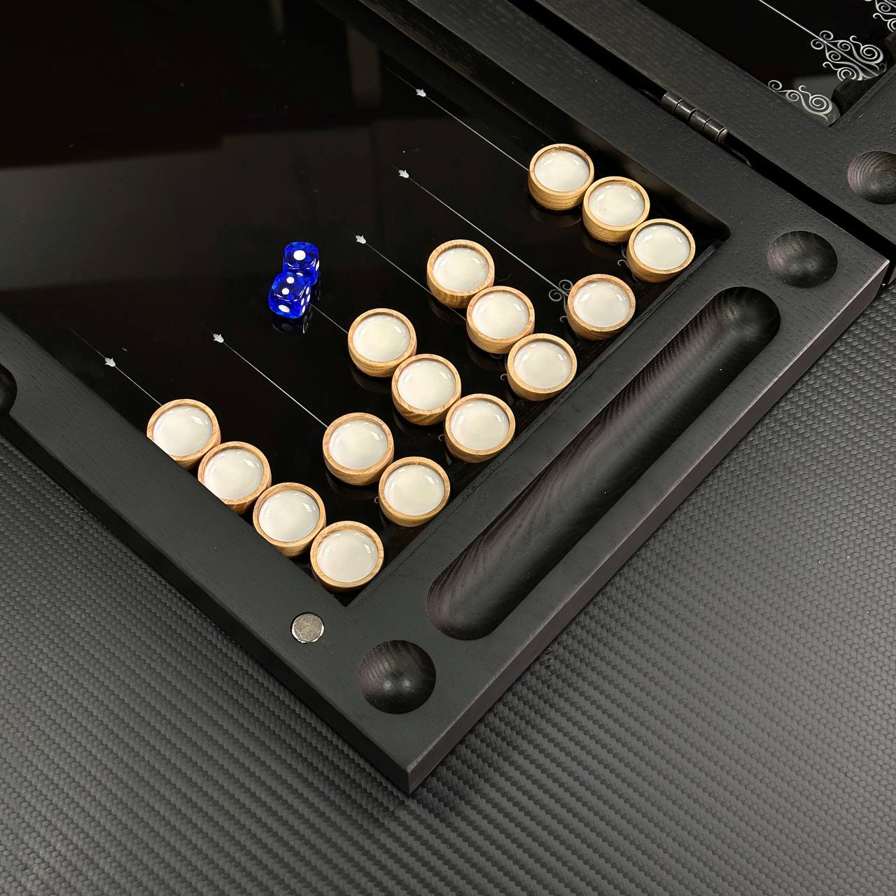 Jeu de backgammon de luxe en verre avec marque de voiture, backgammon en bois, personnalisé et prêt à offrir