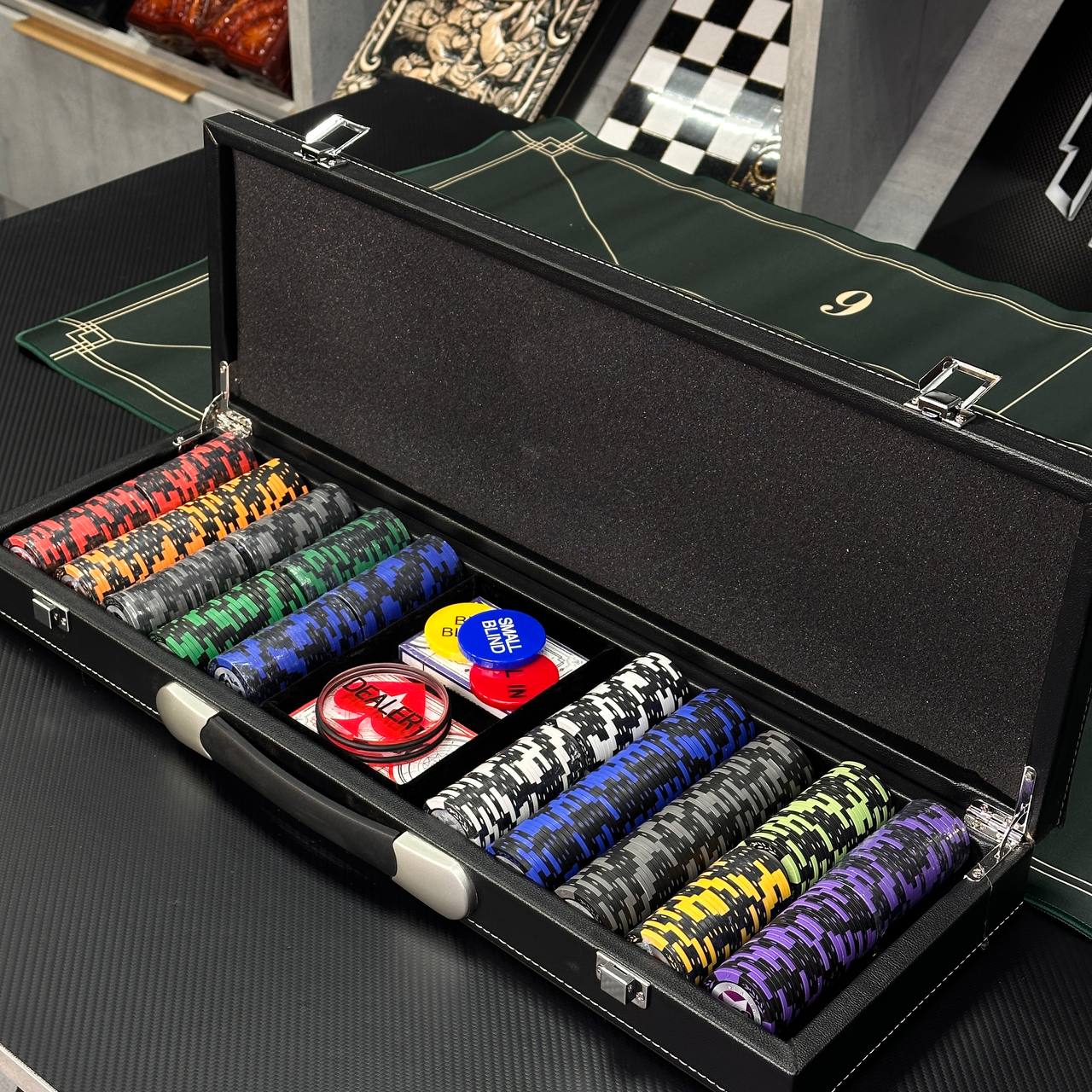 Poker 500 Chips Set: The Ultimate Poker Experience with Free International Shipping Gift-ready Unusual