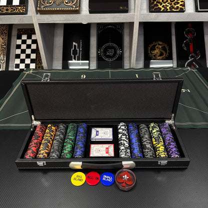 Poker 500 Chips Set: The Ultimate Poker Experience with Free International Shipping Gift-ready Unusual