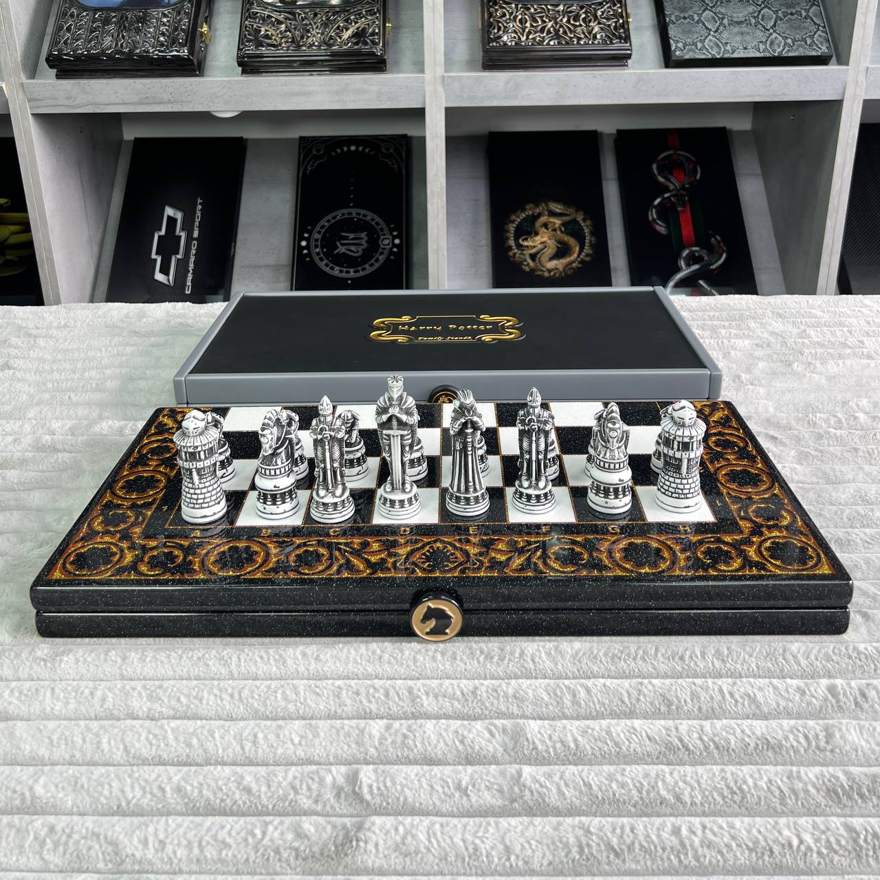 Chess Pieces Set - A Magical Collection for Fans and Collectors, Acrylic store chess pieces in storage case