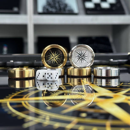 Premium Metal Backgammon Set – Map Design, Stainless Steel & Tempered Glass | Free Global Delivery Gift-ready