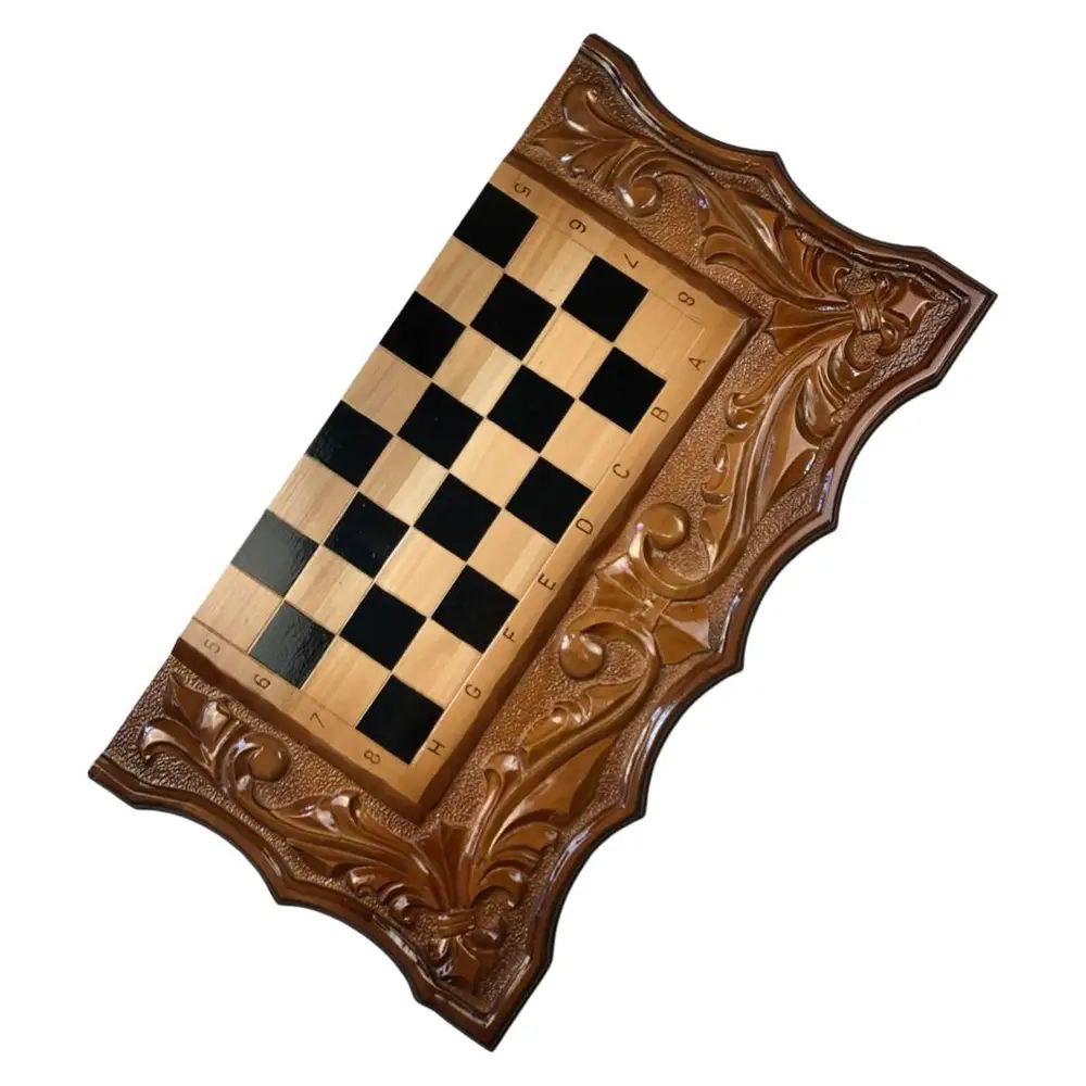 Handmade wooden chess set 3 in 1, 60×30×9 cm, art. 191047