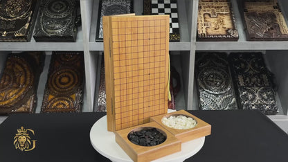 Board game Go, unusual gift for dad, gift for couple, wooden chinese board game