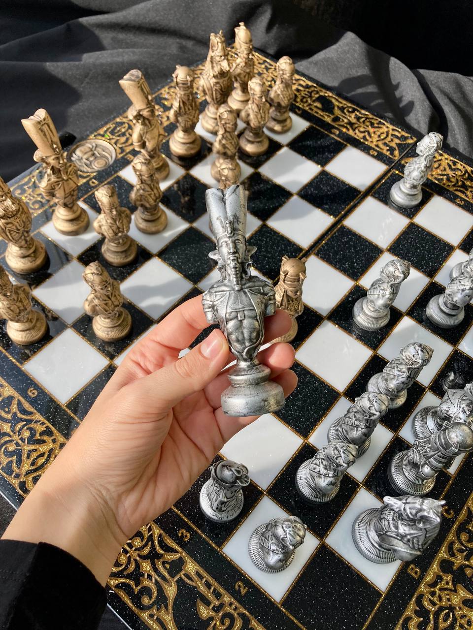 Stone Chess cheapest Set (Jamaica emblem)