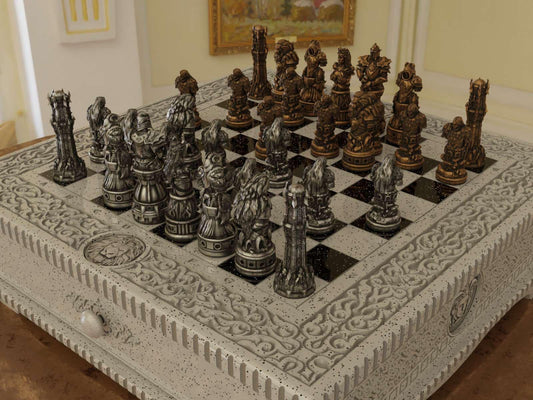 Acrylic stone chess and checkers set, gifted game board, chess board, black chess board, gift for dad, gift ideas