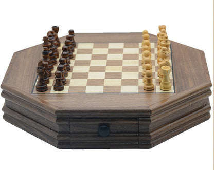 Classic magnetic  wooden chess set with storage chest, classic chess board, compact sized chess set, gift for dad, gift for couple limited